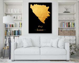 Gold Bosnia Map