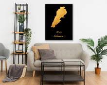 Load image into Gallery viewer, Gold Lebanon Map
