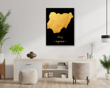 Load image into Gallery viewer, Gold Nigeria Map
