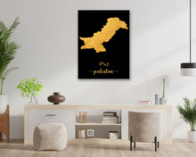 Load image into Gallery viewer, Gold Pakistan Map
