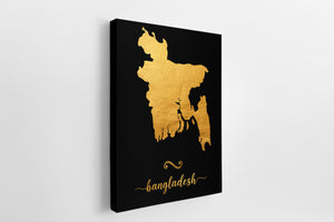 Gold Bangladesh Map