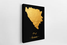 Load image into Gallery viewer, Gold Bosnia Map
