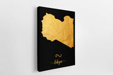 Load image into Gallery viewer, Gold Libya Map
