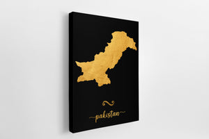 Gold Pakistan Map