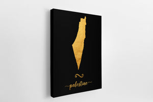 Gold Palestine Map