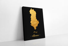 Load image into Gallery viewer, Gold Albania Map
