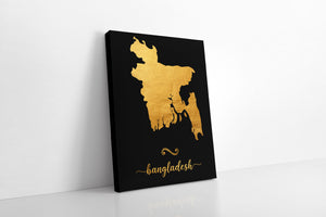 Gold Bangladesh Map