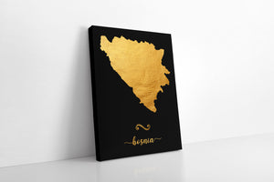 Gold Bosnia Map