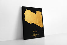 Load image into Gallery viewer, Gold Libya Map
