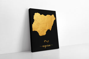 Gold Nigeria Map