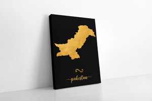 Gold Pakistan Map