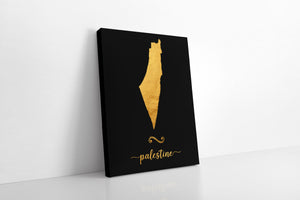 Gold Palestine Map