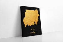 Load image into Gallery viewer, Gold Sudan Map
