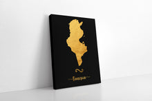 Load image into Gallery viewer, Gold Tunisia Map
