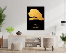 Load image into Gallery viewer, Gold Senegal Map
