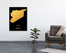 Load image into Gallery viewer, Gold Syria Map
