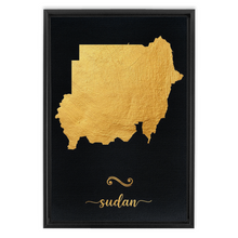 Load image into Gallery viewer, Gold Sudan Map
