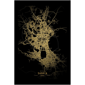 Golden Sana'a Map