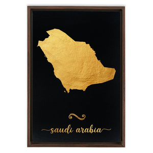 Gold Saudi Arabia Map