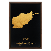 Load image into Gallery viewer, Gold Afghanistan Map
