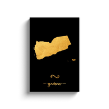 Load image into Gallery viewer, Gold Yemen Map
