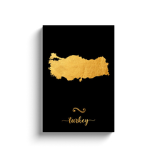 Load image into Gallery viewer, Gold Turkey Map
