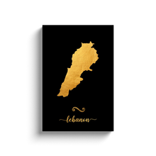 Load image into Gallery viewer, Gold Lebanon Map
