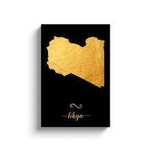 Load image into Gallery viewer, Gold Libya Map
