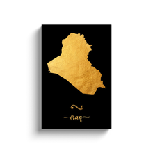 Load image into Gallery viewer, Gold Iraq Map
